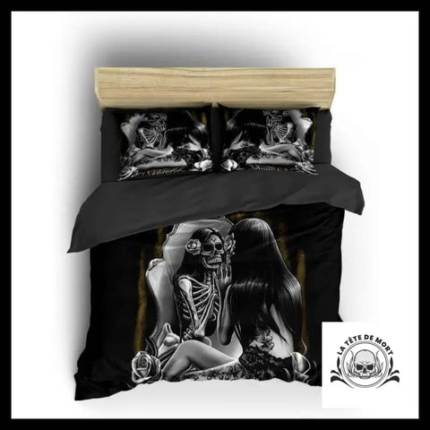 Housse de Couette Tête Mort Gothique