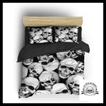 Housse de Couette Tête Mort Noir et Blanc