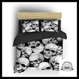 Housse de Couette Tête Mort Noir et Blanc