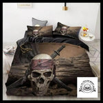 Housse de Couette Tête Mort Pirate