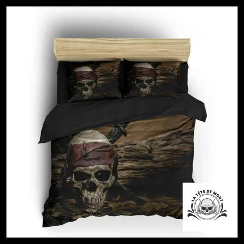 Housse de Couette Tête Mort Pirate