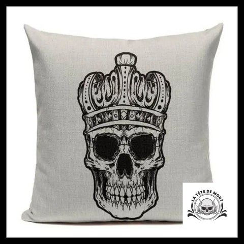Housse de Coussin Roi Squelette