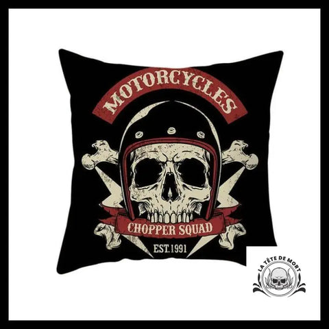 Housse de Coussin Tête Mort Motorscycles