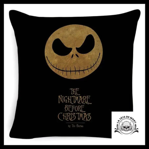 Housse de Coussin Tête Mort Mr Jack Doree