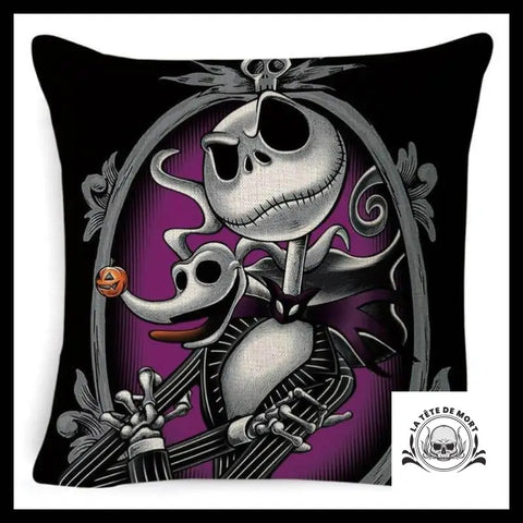 Housse de Coussin Tête Mort Mr Jack Portrait