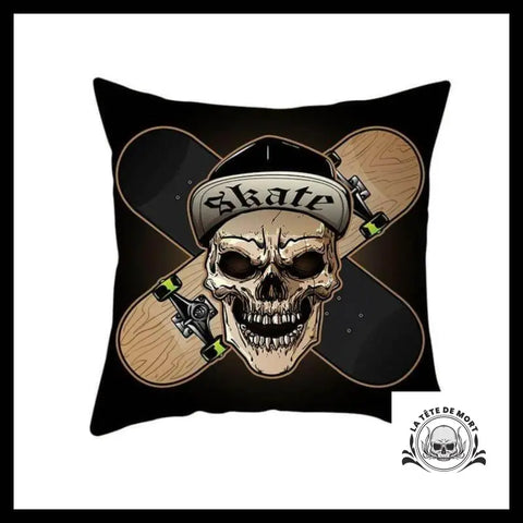 Housse de Coussin Tête Mort Skate