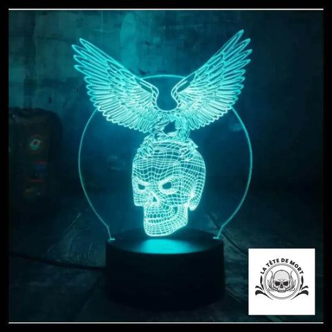 Lampe 3d Tête de Mort Aile