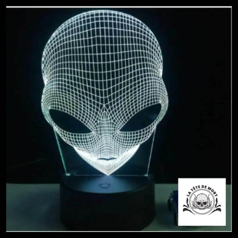 Lampe 3d Tête de Mort Alien