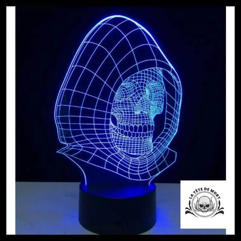 Lampe 3d Tête de Mort Faucheuse