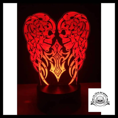 Lampe 3d Tête de Mort Tribal