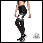 Legging Tête de Mort Bandeau Blanc