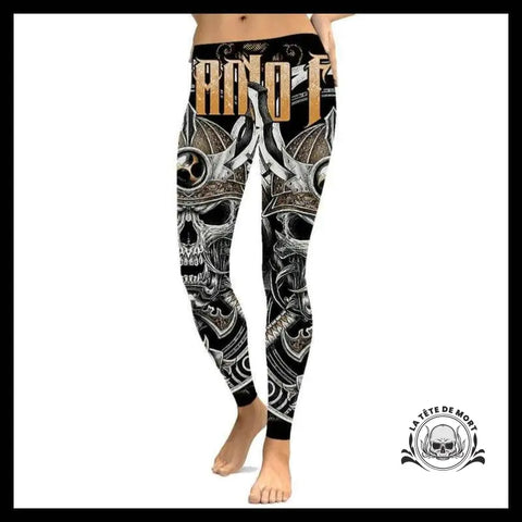 Legging Tête de Mort Casque Metal