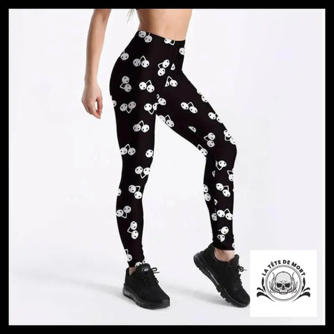 Legging Tête de Mort Cerises