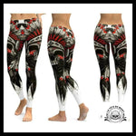 Legging Tête de Mort Chef Indien