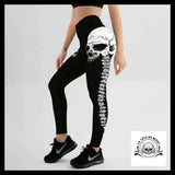 Legging Tête de Mort Colonne Vertebrale