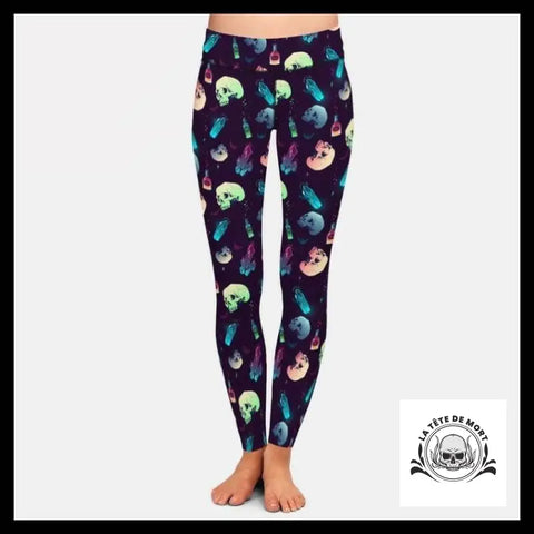 Legging Tête de Mort Cristaux