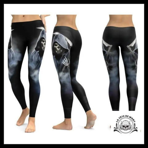 Legging Tête de Mort Faucheuse