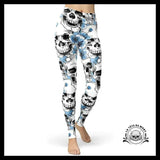 Legging Tête de Mort Fleurie