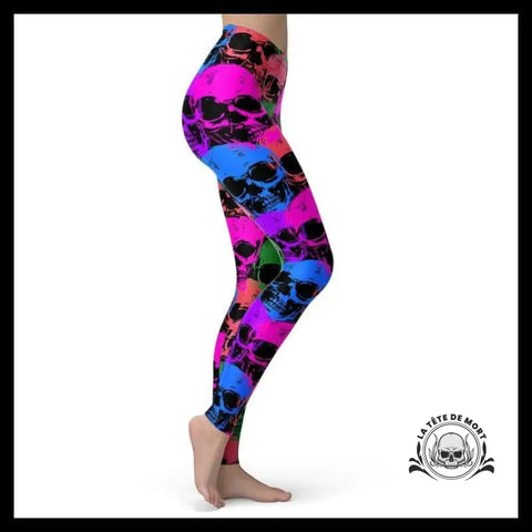 Legging Tête de Mort Fluo