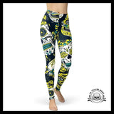 Legging Tête de Mort Jaune