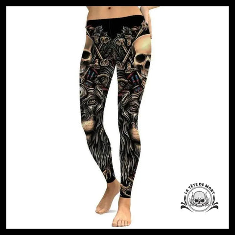 Legging Tête de Mort Lion