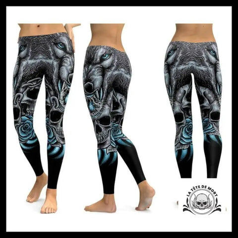 Legging Tête de Mort Loup Feroce