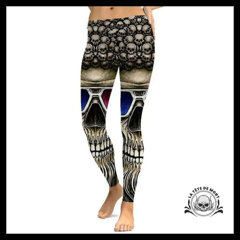 Legging Tête de Mort Lunette 3d
