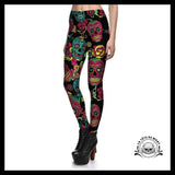 Legging Tête de Mort Mexicaine Colorée