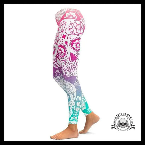 Legging Tête de Mort Mexicaine Dessin