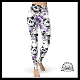 Legging Tête de Mort Mexicaine avec Fleurs