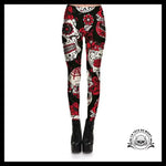Legging Tête de Mort Mexicaine Vintage