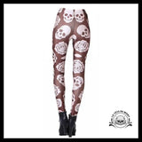 Legging Tête de Mort Avec Rose