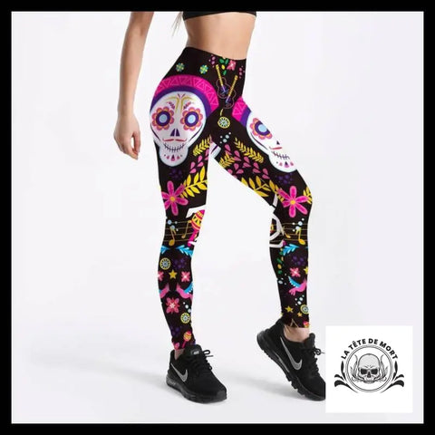 Legging Tête de Mort Style Coco - Crâne Passion