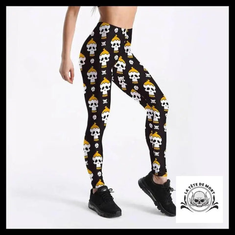 Legging Tête de Mort Style Manga