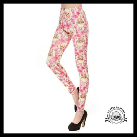 Legging Tête de Mort Sublime Roses