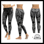 Legging Tête de Mort Tattoo Gris