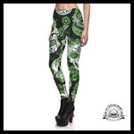 Legging Tête de Mort Verte