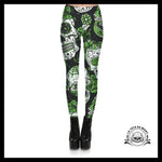 Legging Tête de Mort Verte