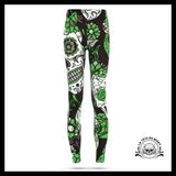 Legging Tête de Mort Verte
