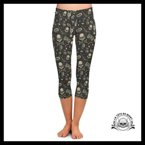 Legging Tête de Mort Vintage