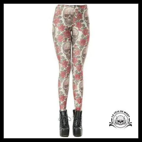 Legging Tête de Mort Vintage