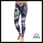 Legging Tête de Mort Violette