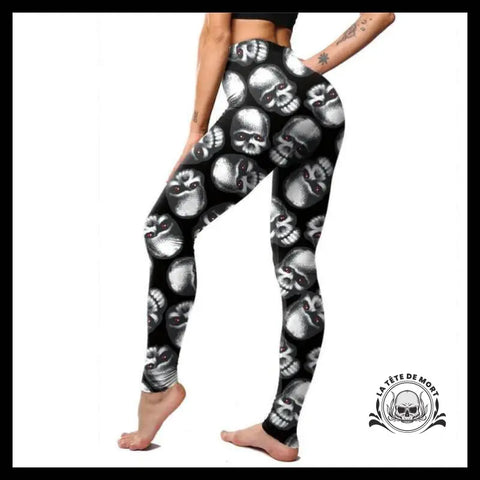 Legging Tête de Mort Yeux Rouge