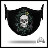Masque Crâne Fleuri