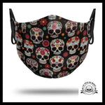 Masque Crâne Mexicain à Fleurs