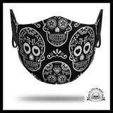 Masque Crâne Mexicain Noir et Blanc
