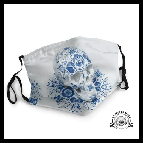 Masque Tête de Mort Bleu Roi