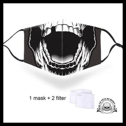 Masque Tête de Mort Bouche Ouverte