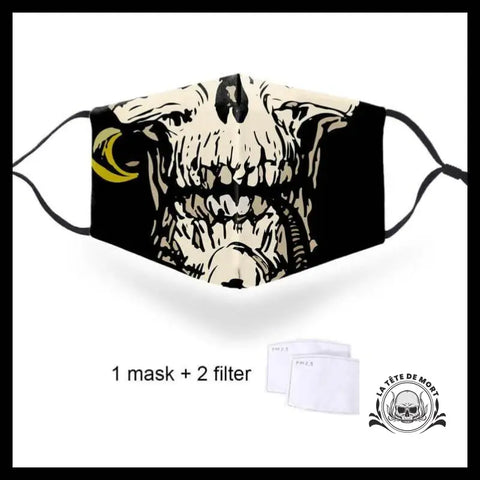 Masque Tête de Mort Boucle D’oreilles Doree