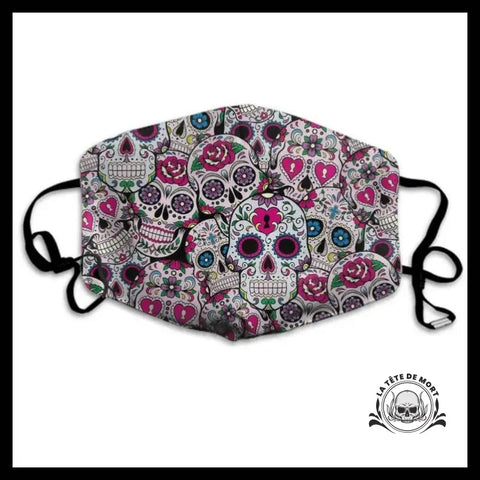 Masque Tête de Mort Cadenas Rose